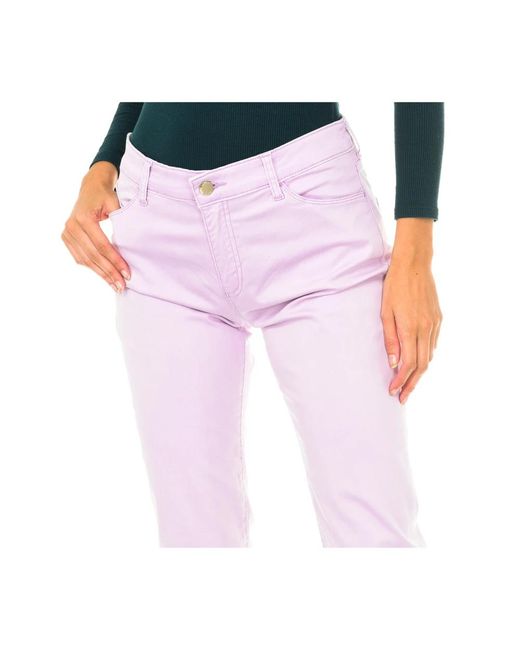 Armani Jeans Pink Slim-Fit Trousers