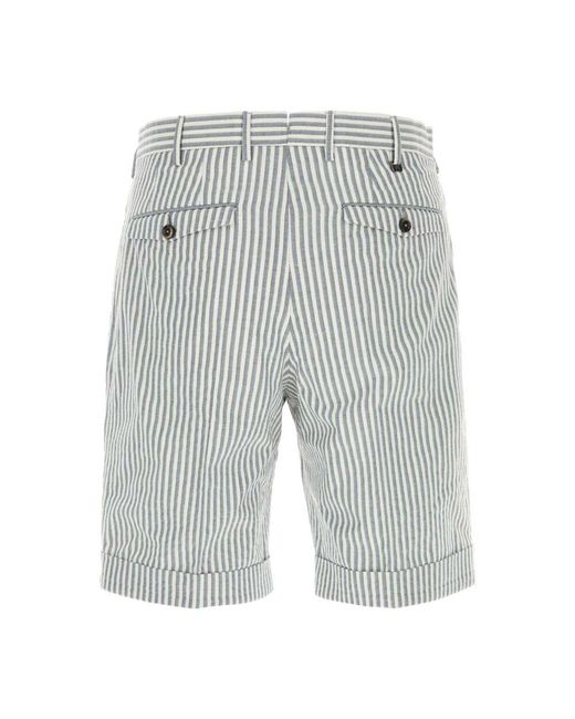 PT Torino Bestickte Baumwoll-Bermuda-Shorts in Gray für Herren