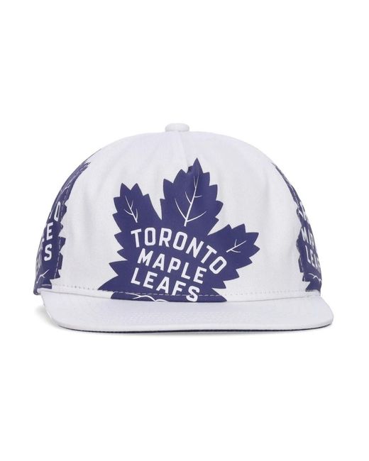 Mitchell & Ness Blue Toronto Maple Leafs Flache Schirmmütze