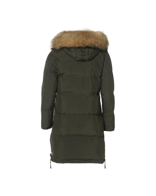 Danwear Jassen ,Groen ,Leer Stijlvolle Legerjas Met Echt Bont in het Green
