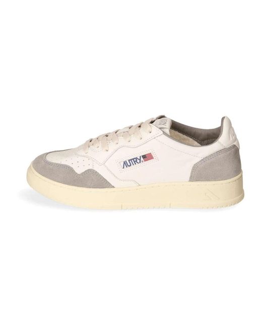 Autry Grauer leder low-top sneaker in White für Herren