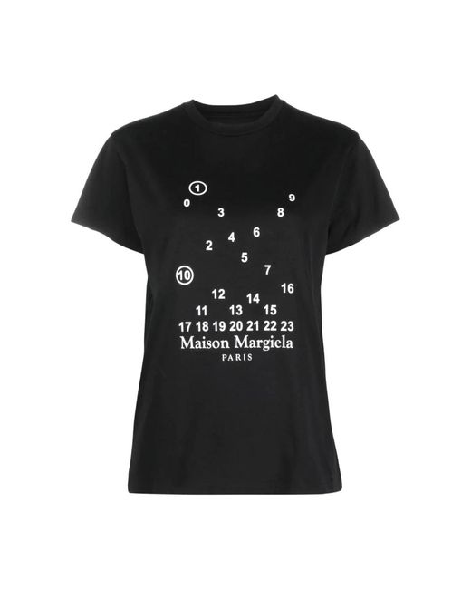 Maison Margiela Black Avp mm numbers t-shirt in schwarz