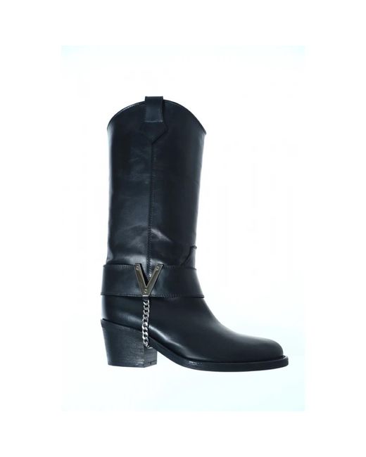 Via Roma 15 Blue High Boots