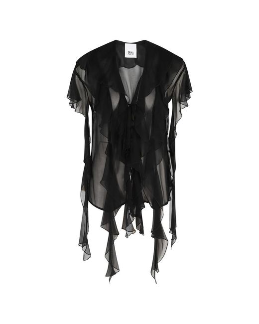 Erika Cavallini Semi Couture Black Blouses