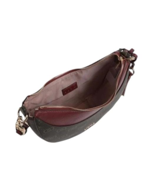 Liu Jo Brown Hobo Schultertasche Mit Reißverschluss