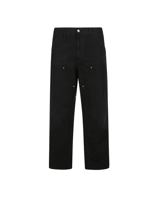 Carhartt Cotton Elastic Waist Double Knee Pants in het Black voor heren
