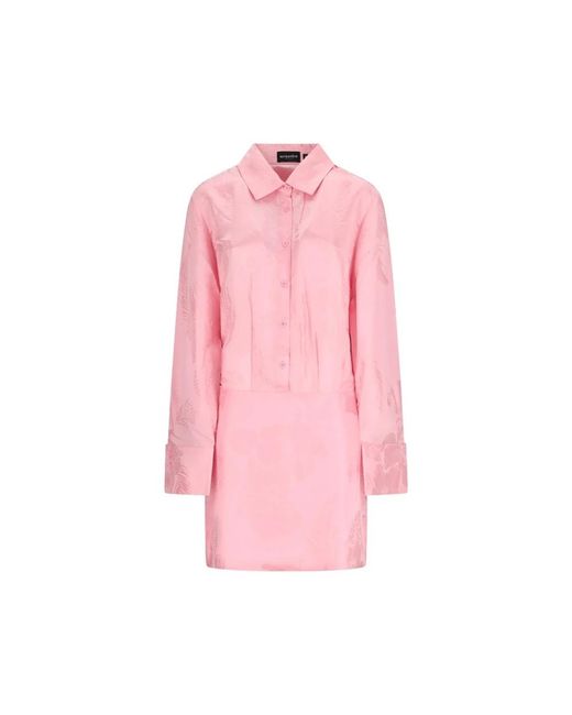 retroféte Pink Shirt Dresses