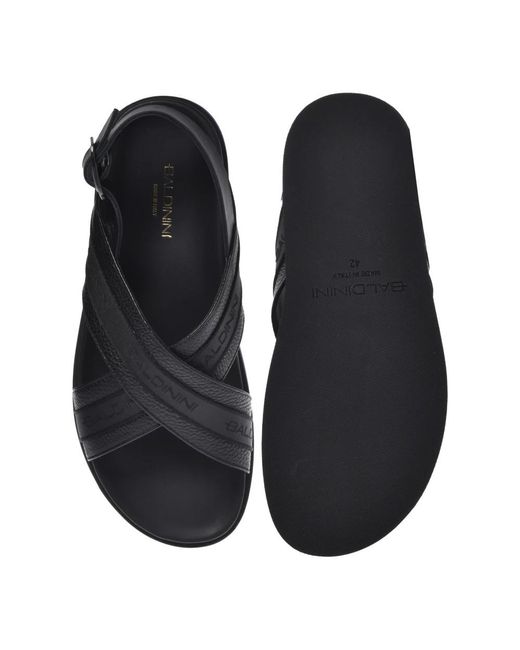 Baldinini Blue Flat Sandals for men