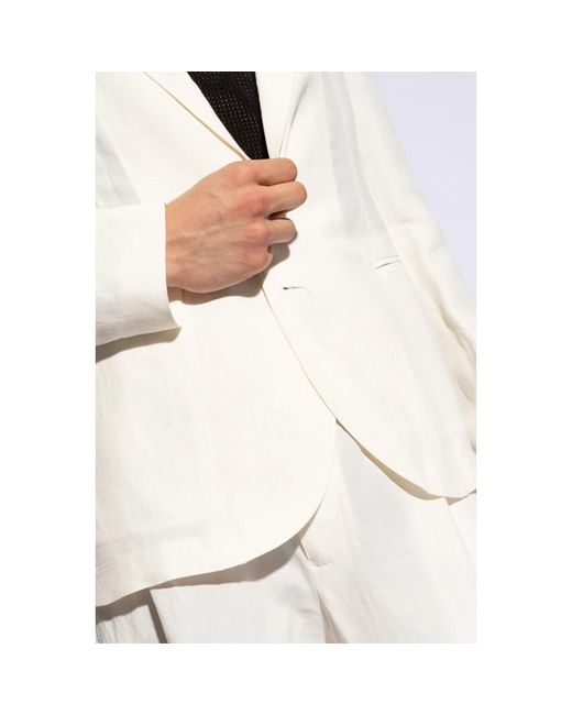 Emporio Armani Einreiher anzug in White für Herren