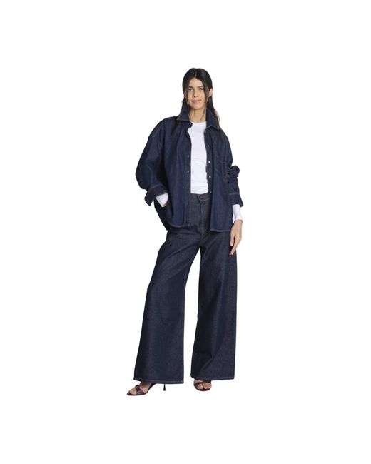 Max Mara Blue Wide Jeans