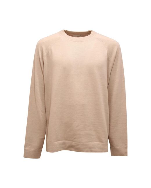Paolo Pecora Natural Round-Neck Knitwear for men