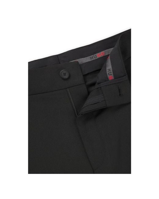 HUGO Black Straight Trousers for men
