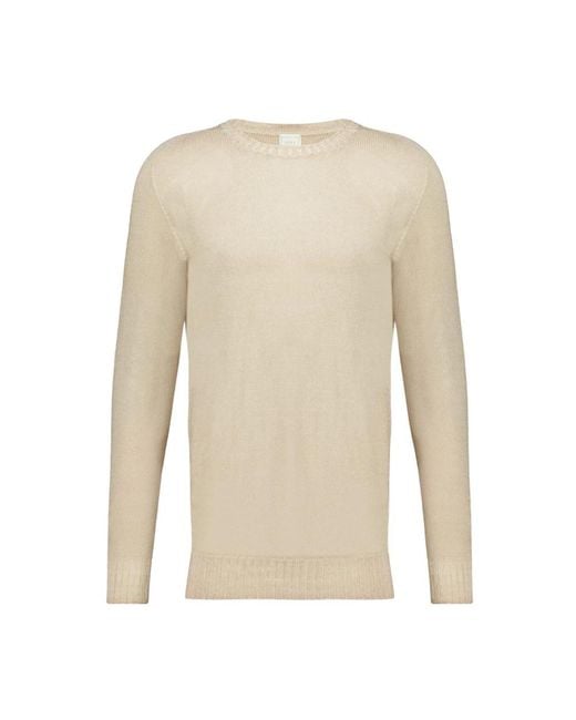 120% Lino Leinenstrickpullover in Natural für Herren