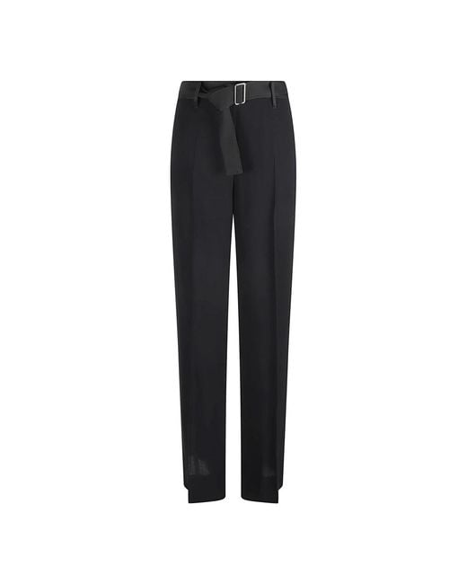 True Royal Black Straight Trousers