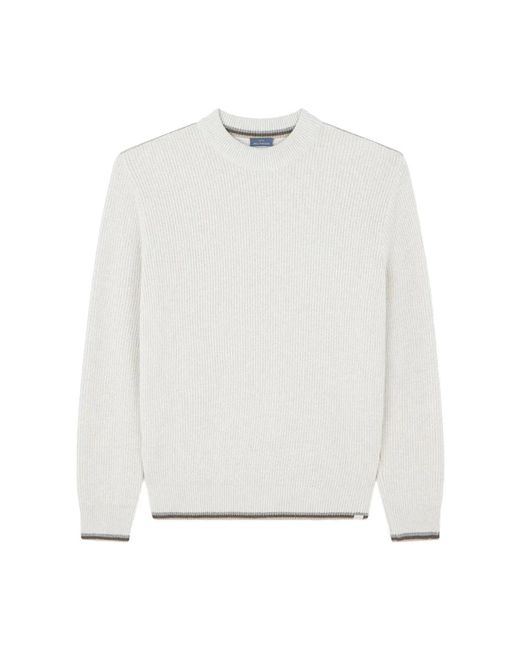 Paul & Shark Round-Neck Knitwear in het White voor heren
