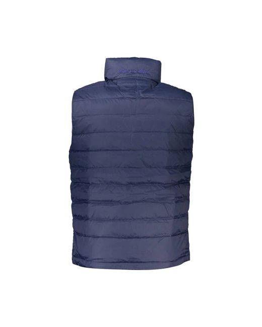 La Martina Jassen ,Blauw ,Geborduurd Blauw Mouwloos Jack in het Blue voor heren