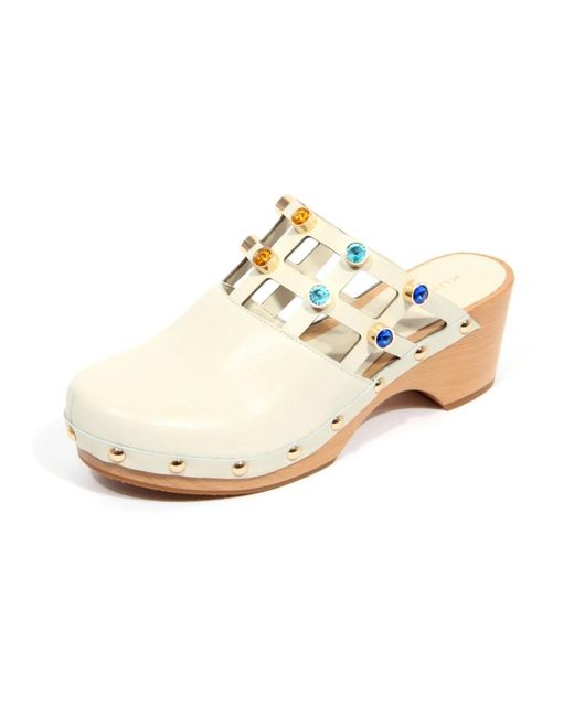 Kurt Geiger Heeled Mules in het White