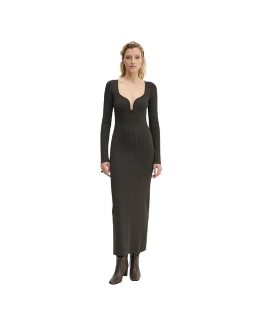 Nanushka Maxi Jurken in het Black