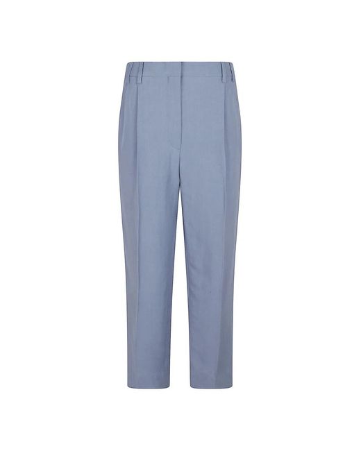 Brunello Cucinelli Blue Cropped Trousers