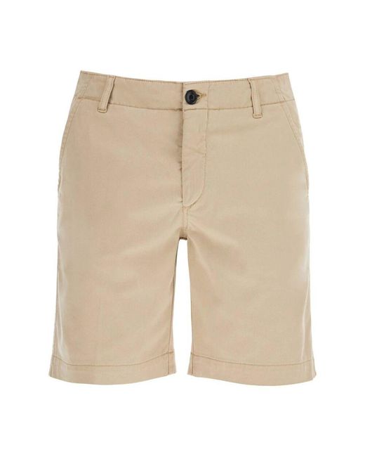 Vilebrequin Gabardine bermuda punch shorts in Natural für Herren