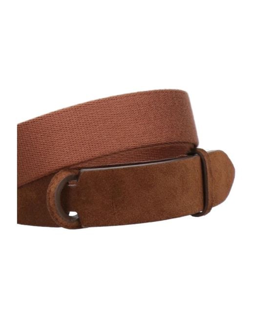 Orciani Accessoires ,Bruin ,Suède Suède Stoffen Riem in het Brown voor heren