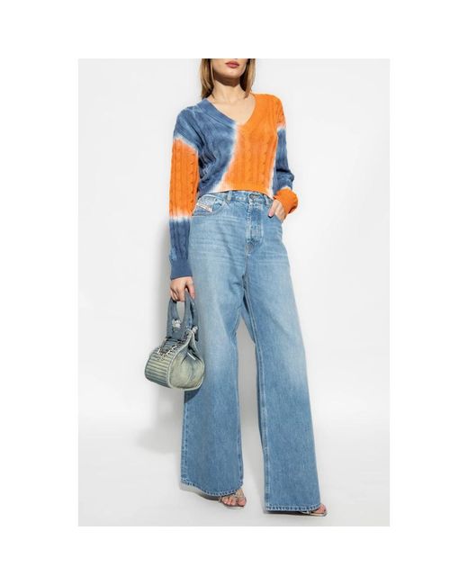 V-Neck Knitwear DIESEL de color Blue