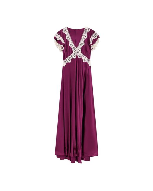 Alberta Ferretti Purple Maxi Dresses