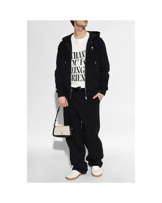 AMI Black Zip-Throughs for men