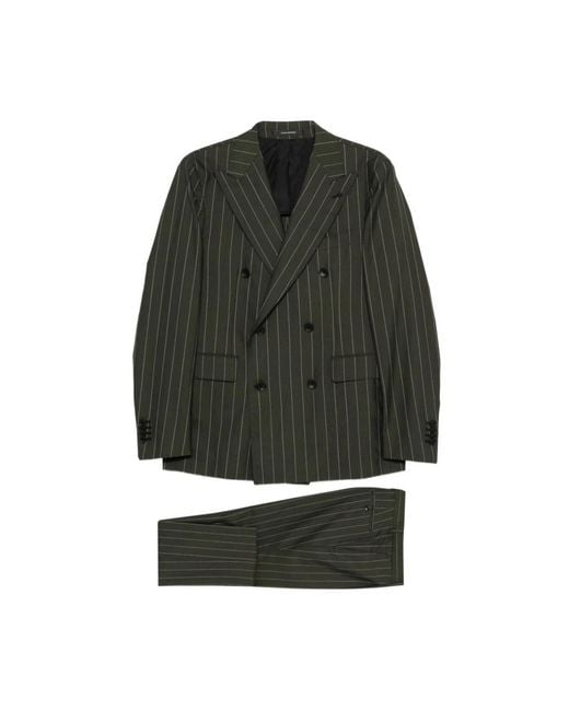 Tagliatore Green Double Breasted Suits for men