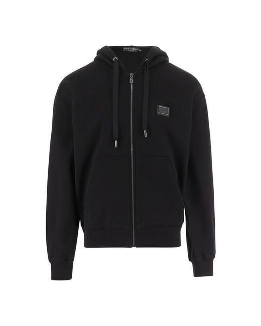 Dolce & Gabbana Black Zip-Throughs for men