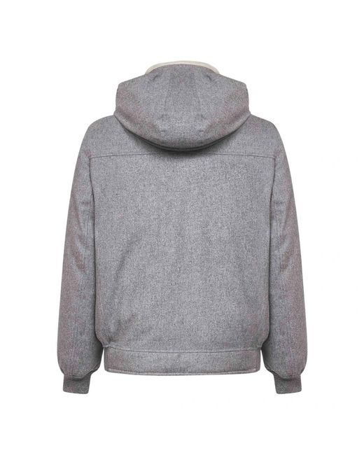 Brunello Cucinelli Gray Winter Jackets for men