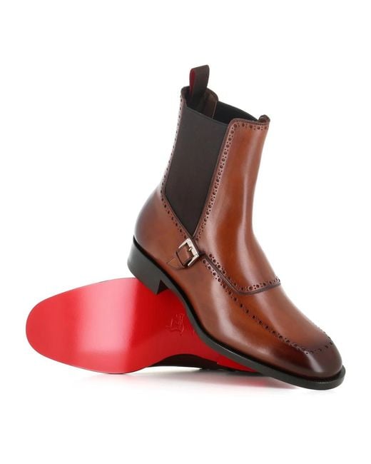 Christian Louboutin Brown Chelsea Boots for men