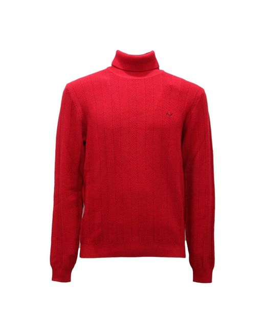 Sun 68 Red Turtlenecks for men