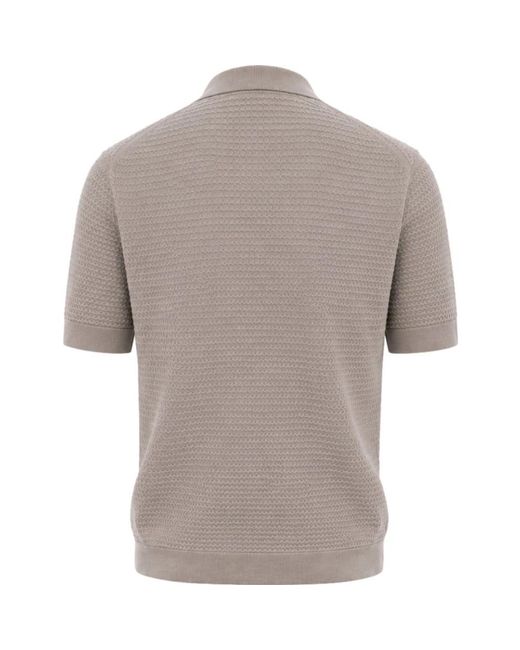 FILIPPO DE LAURENTIIS Gray Polo Shirts for men