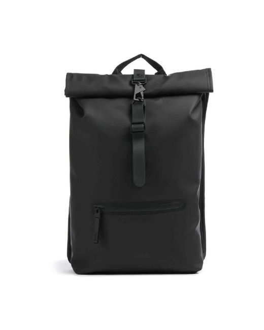 Rains Black Backpacks