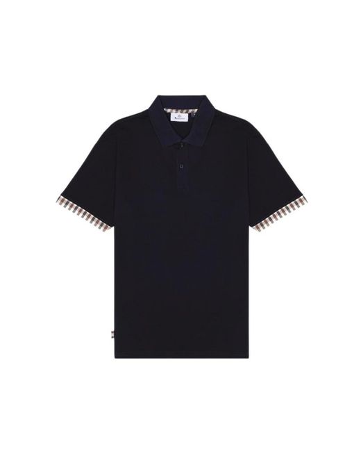 Polo Shirts Aquascutum de hombre de color Black
