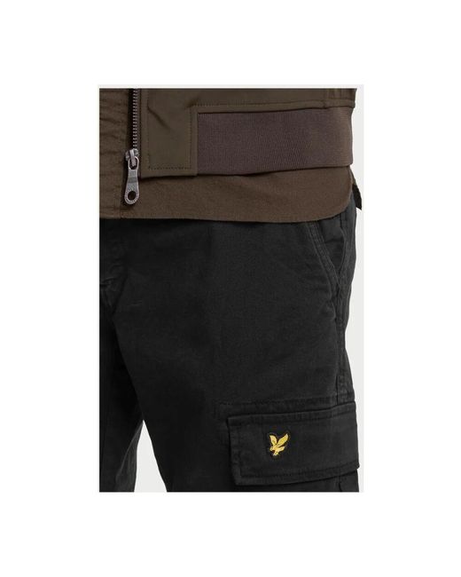 Lyle & Scott Cargo hose schwarz gerader schnitt in Black für Herren