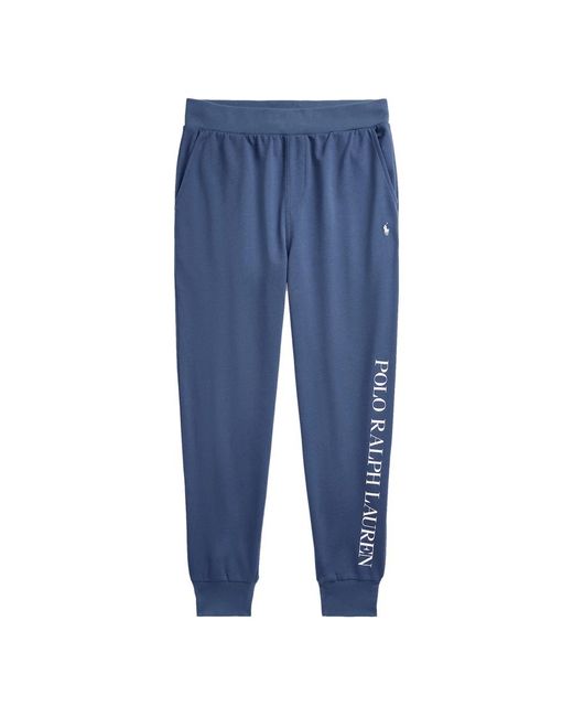 Ralph Lauren Hosen pyjamahose mit tunnelzug, seitlichen eingrifftaschen und label-print in Blue für Herren
