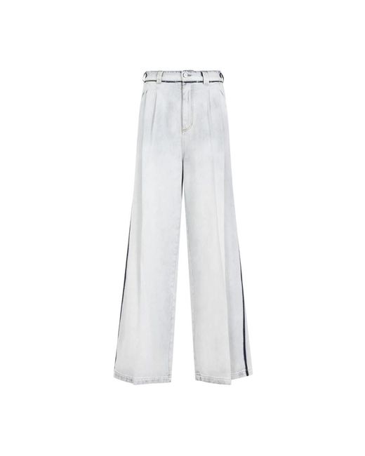 Pantaloni in cotone 965 icy slip di Maison Margiela in White