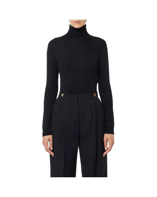 Elisabetta Franchi Black Turtlenecks