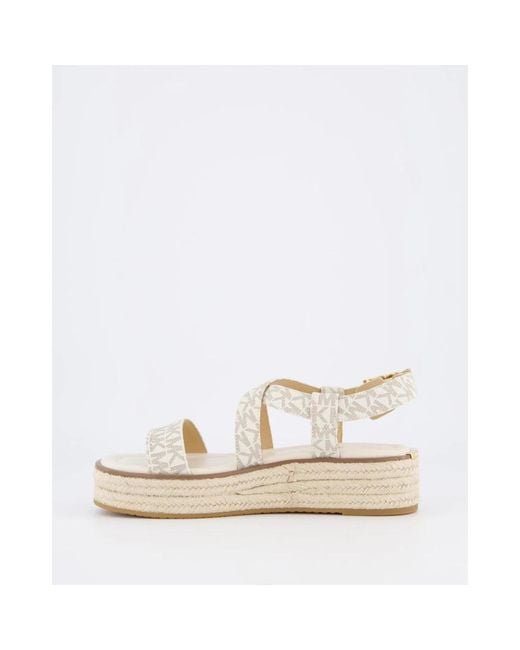 Michael Kors White Flat Sandals