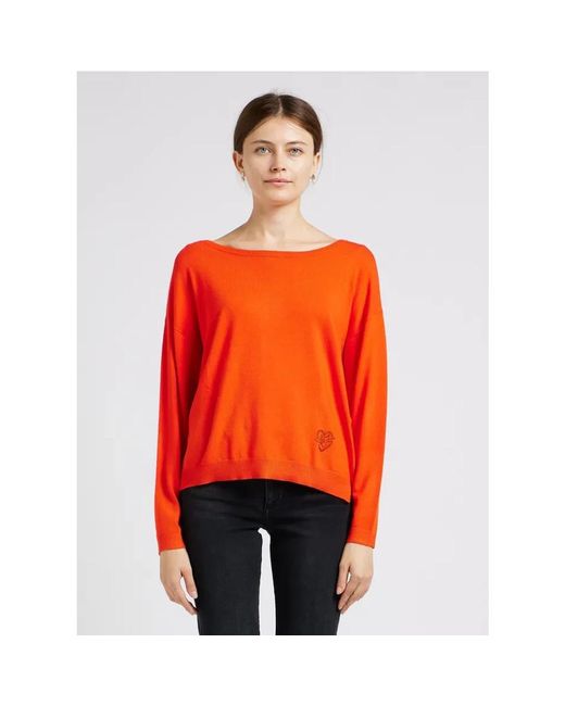 Liu Jo Orange Round-Neck Knitwear