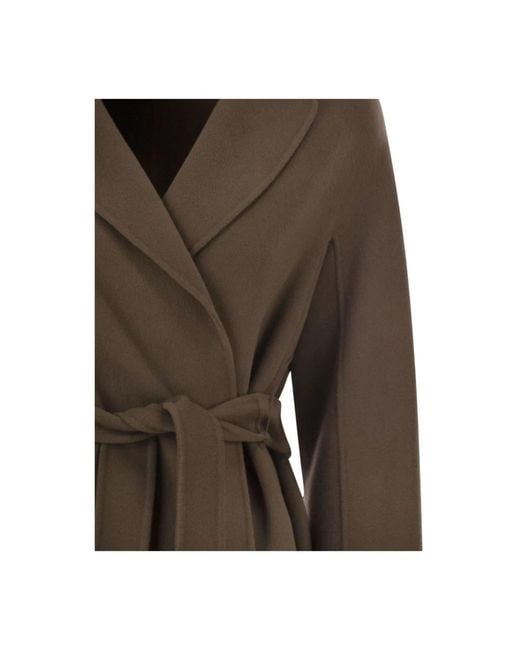 Max Mara Brown Belted Coats