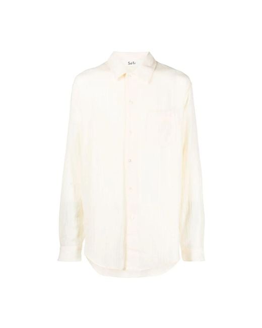 Séfr White Casual Shirts for men