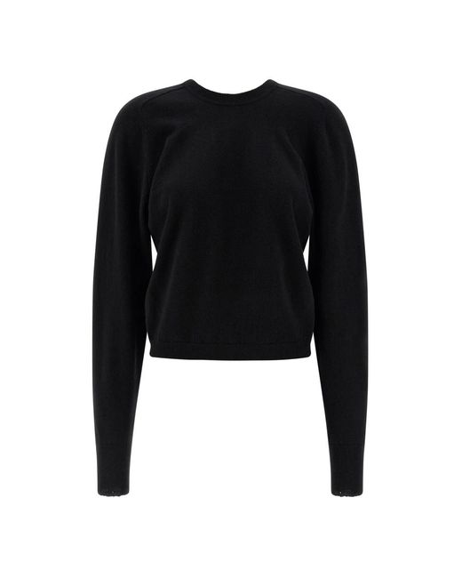 Maison Margiela Black Round-Neck Knitwear