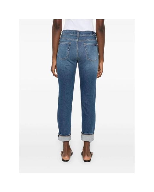7 For All Mankind Blue Slim Fit Jeans