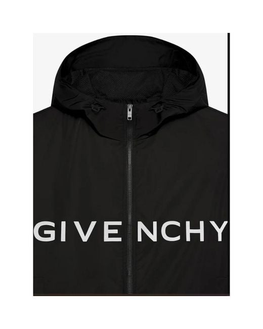Givenchy Logo Bedrukte Windjack in het Black voor heren