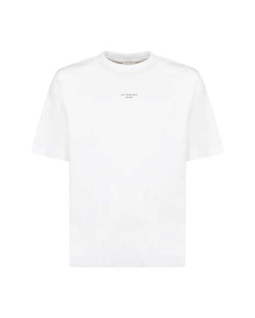 T-shirt bianca con slogan classico di Drole de Monsieur in White da Uomo