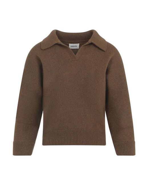 Khaite V-Neck Knitwear in het Brown