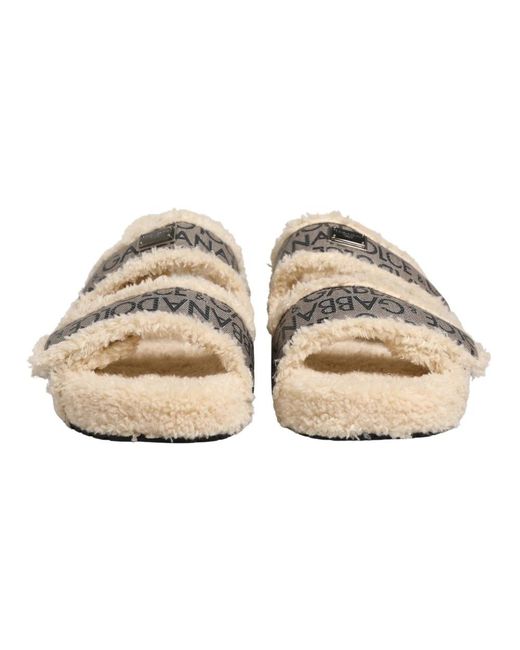 Dolce & Gabbana Natural Flat Sandals for men